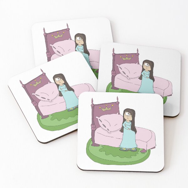 Item preview, Princess and the Pea Cartoon | Funny Insomnia Meme Sticker designed and sold by MyxaART.