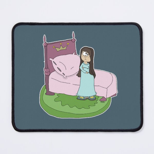 Item preview, Princess and the Pea Cartoon | Funny Insomnia Meme Sticker designed and sold by MyxaART.