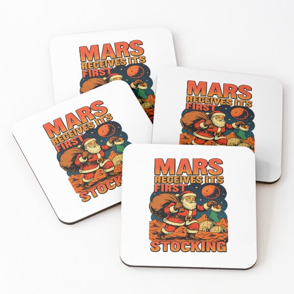 Item preview, Mars Receives Its First Stocking Santa Mars Christmas Space Humor designed and sold by ColeLaniTrading.
