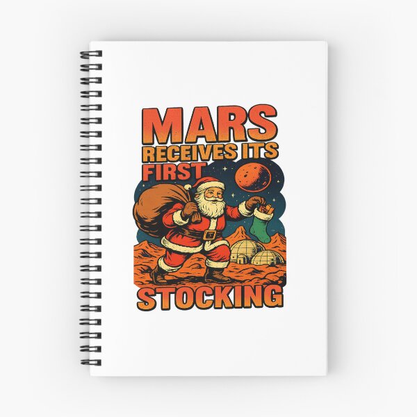 Item preview, Mars Receives Its First Stocking Santa Mars Christmas Space Humor designed and sold by ColeLaniTrading.