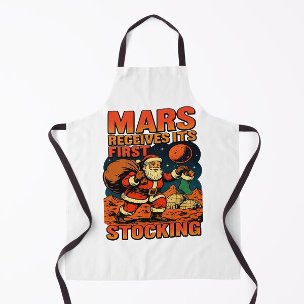 Item preview, Mars Receives Its First Stocking Santa Mars Christmas Space Humor designed and sold by ColeLaniTrading.