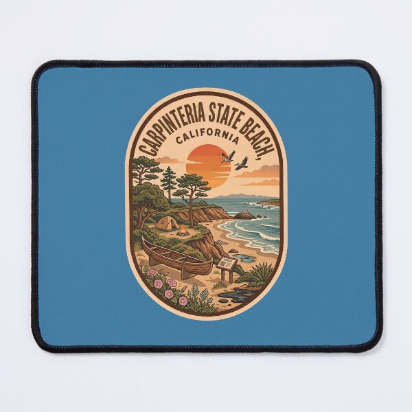 Item preview, Carpinteria State Beach California Vintage Camping Travel Badge designed and sold by LittleArij.