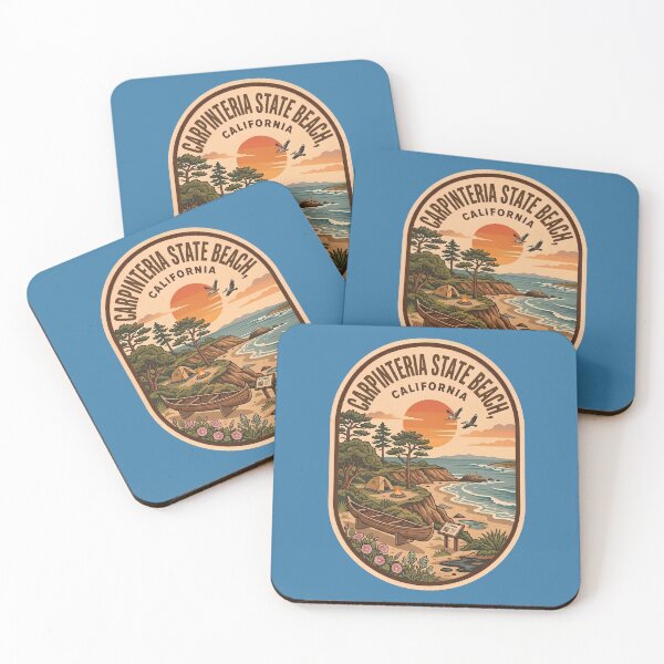 Item preview, Carpinteria State Beach California Vintage Camping Travel Badge designed and sold by LittleArij.