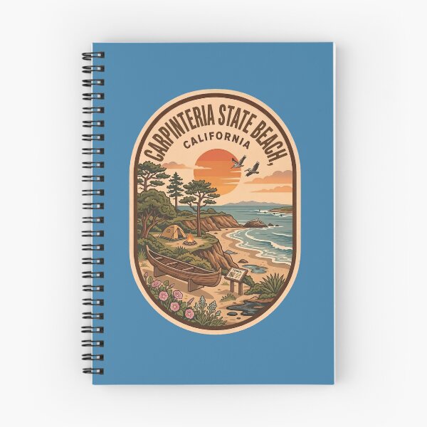 Item preview, Carpinteria State Beach California Vintage Camping Travel Badge designed and sold by LittleArij.