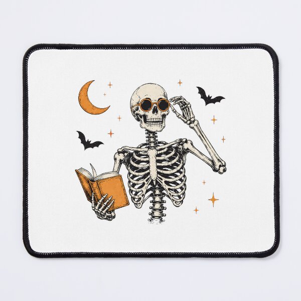 Item preview, Vintage Halloween Skeleton Reading Book with Sunglasses & Moon designed and sold by MAPDDesigns.