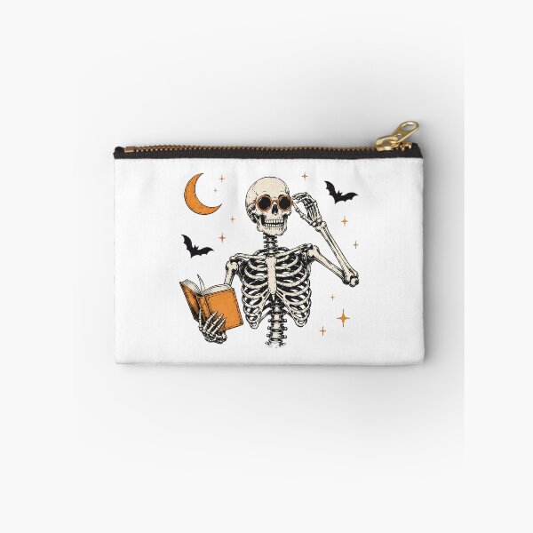 Item preview, Vintage Halloween Skeleton Reading Book with Sunglasses & Moon designed and sold by MAPDDesigns.