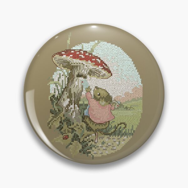 Item preview, Cross-Stitch Mushroom Mouse designed and sold by Rachel Grace Sews.