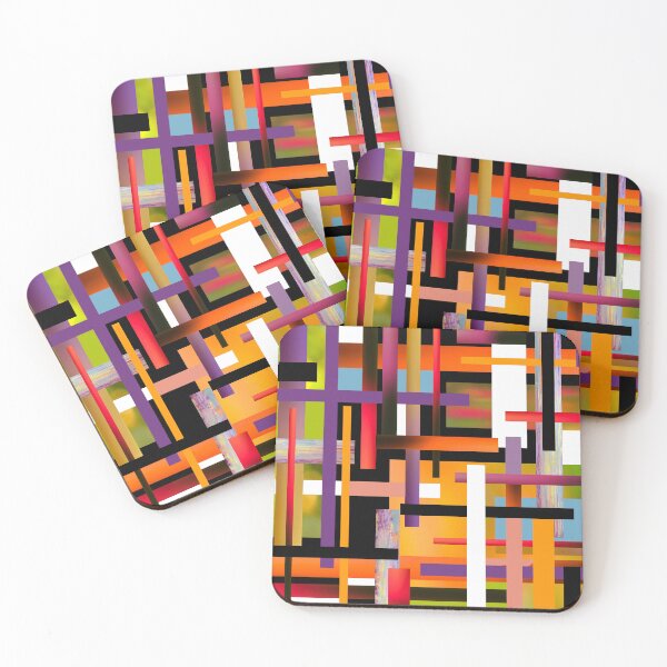 Item preview, Vibrant Multicolored Abstract Geometrical Shapes - Original Art designed and sold by ABG Inspirational Art.