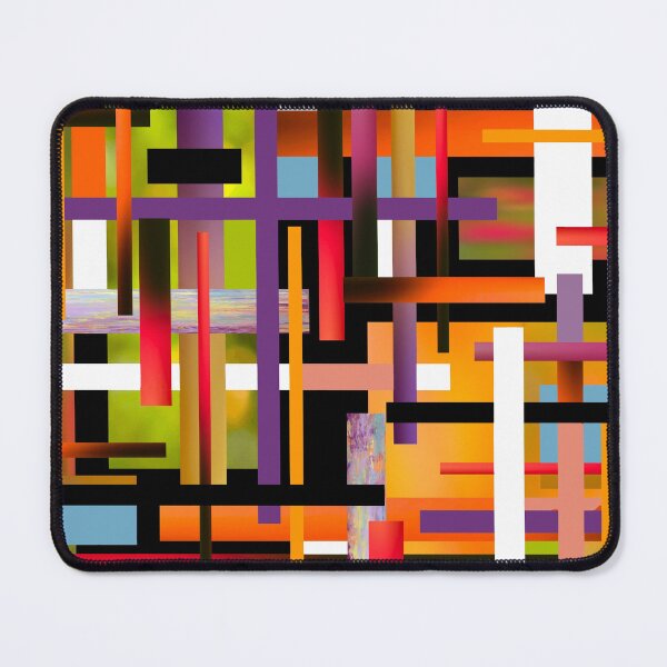 Item preview, Vibrant Multicolored Abstract Geometrical Shapes - Original Art designed and sold by ABG Inspirational Art.