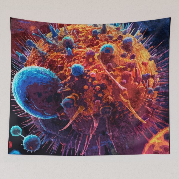 Item preview, Abstract microbe designed and sold by kinpirks.