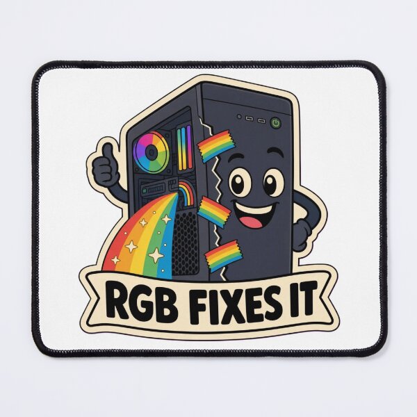 Item preview, RGB Fixes Everything | Funny Gaming PC Build Hardware Humour designed and sold by DebugLab.