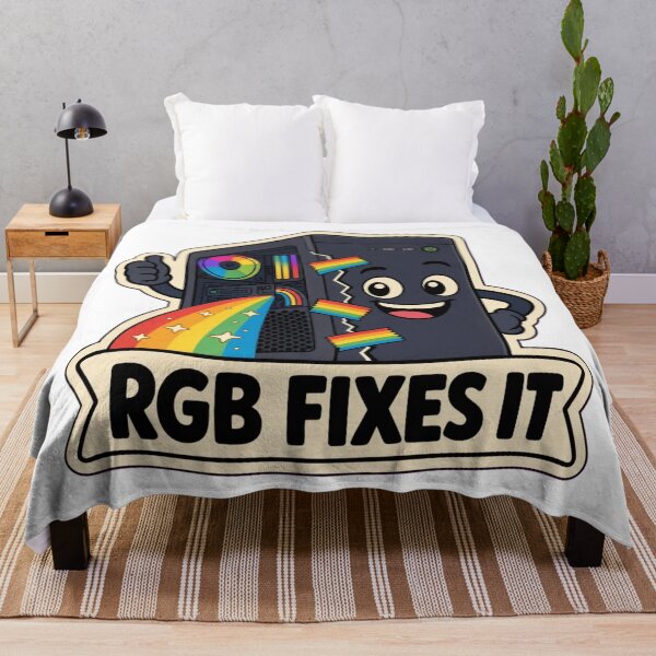 Item preview, RGB Fixes Everything | Funny Gaming PC Build Hardware Humour designed and sold by DebugLab.