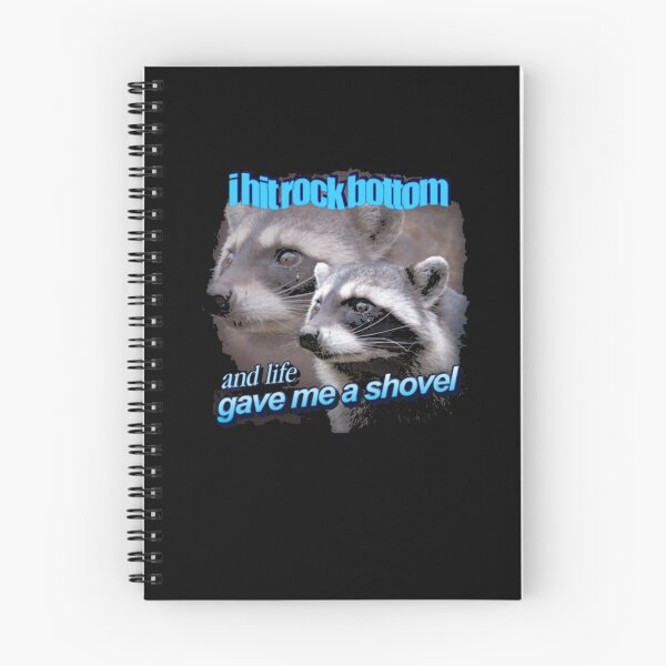 Item preview, Rock Bottom Raccoon Meme designed and sold by DheninStudio.
