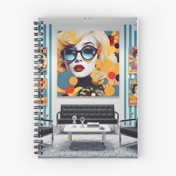 Item preview, 60s Pop Art Boutique Interior - Mod Fashion Store with Blonde Bouffant Portraits | Swinging Sixties designed and sold by Ela Art Space .