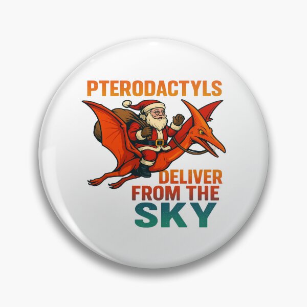Item preview, Pterodactyls Deliver From The Sky Santa Dinosaur Christmas designed and sold by ColeLaniTrading.