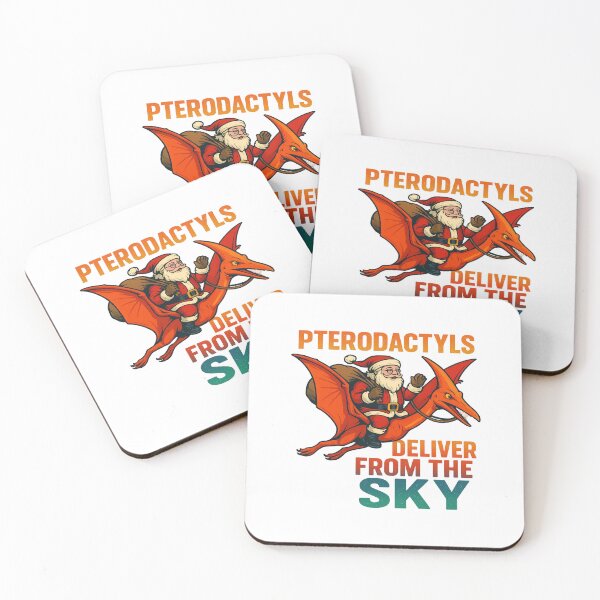 Item preview, Pterodactyls Deliver From The Sky Santa Dinosaur Christmas designed and sold by ColeLaniTrading.