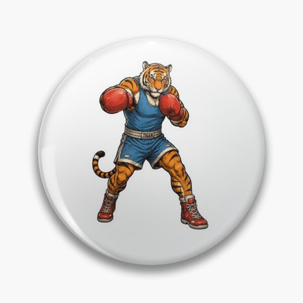 Item preview, Muscular Boxing Tiger in Fighting Stance designed and sold by Snurly.