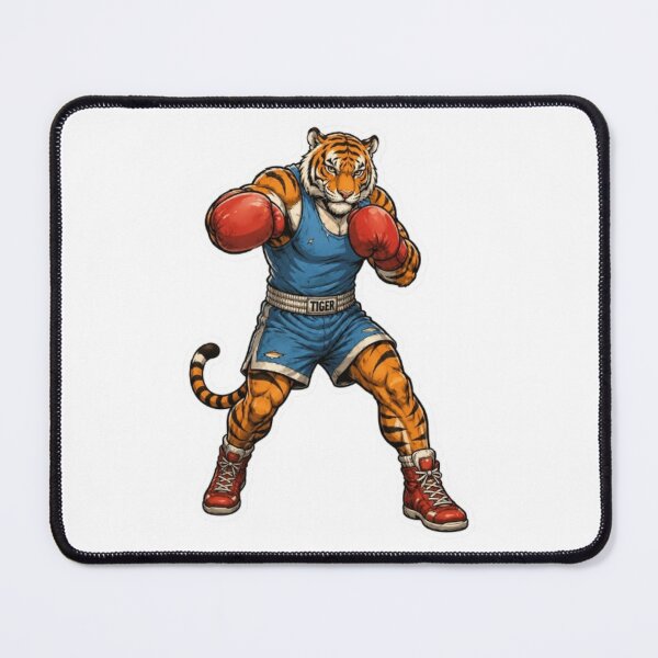 Item preview, Muscular Boxing Tiger in Fighting Stance designed and sold by Snurly.