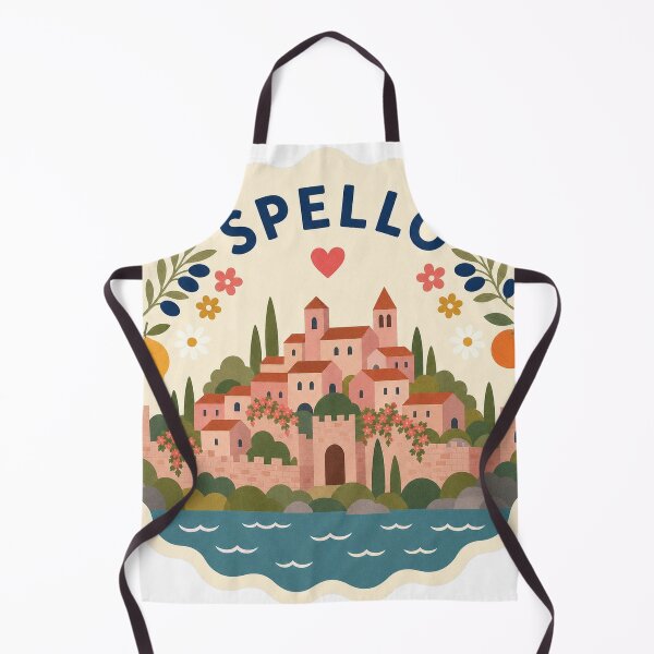 Item preview, Spello Italy Travel Souvenir Modern Folk Art designed and sold by VisualArtsOasis.