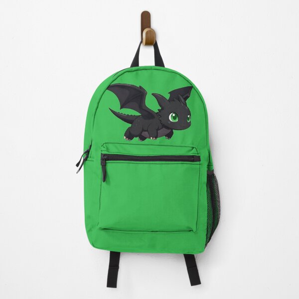 Item preview, Flying Chibi black Dragon green eyes - dragon trainer fan art designed and sold by WildArtIT.
