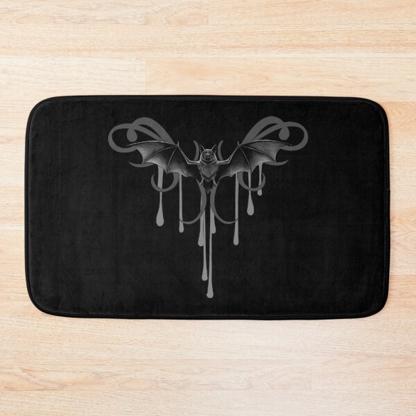 Item preview, monochrome, bat with droplet pattern, Gothic motif designed and sold by Kirei-Lily.