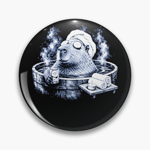Item preview, Funny Capybara Spa Day Vintage Animal Relaxation Gift designed and sold by DheninStudio.