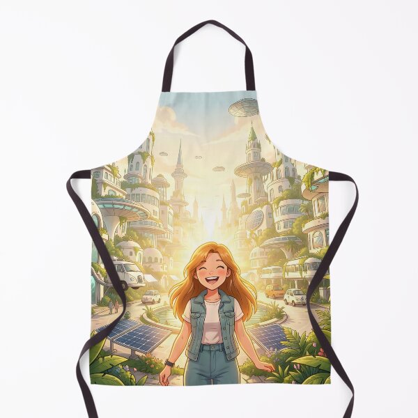 Item preview, Solarpunk Dreams: Bright Eco Future City designed and sold by Serene Strokes Art.