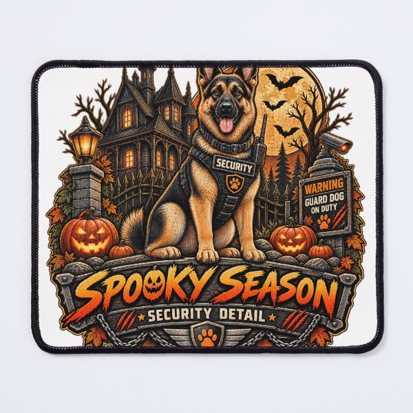 Item preview, Spooky Season Security Detail German Shepherd Halloween Guard Dog Shirt designed and sold by KnrNazimTHRE4DS.