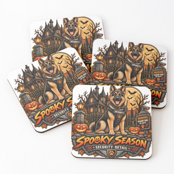 Item preview, Spooky Season Security Detail German Shepherd Halloween Guard Dog Shirt designed and sold by KnrNazimTHRE4DS.