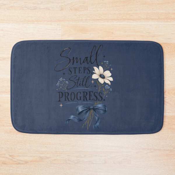 Item preview, Small Steps Still Progress – Motivational Typography Floral Aesthetic Quote designed and sold by MUSA'S.