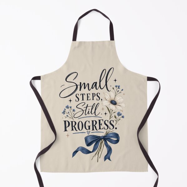 Item preview, Small Steps Still Progress – Motivational Typography Floral Aesthetic Quote designed and sold by MUSA'S.