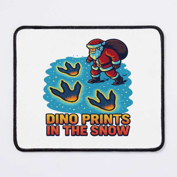 Item preview, Dino Prints In The Snow Santa Claus designed and sold by ColeLaniTrading.
