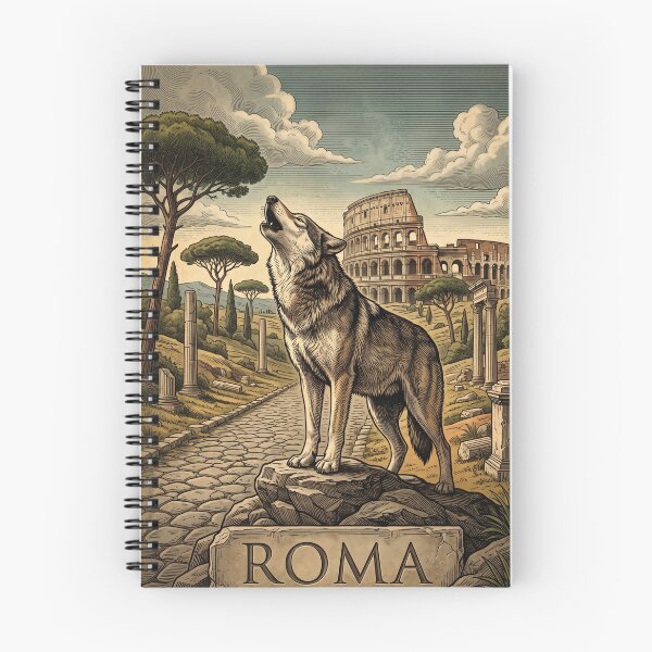Item preview, Vintage Rome Howling Wolf Travel Art designed and sold by ZUMERI.