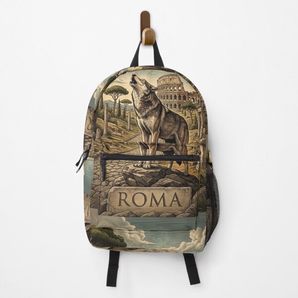 Item preview, Vintage Rome Howling Wolf Travel Art designed and sold by ZUMERI.