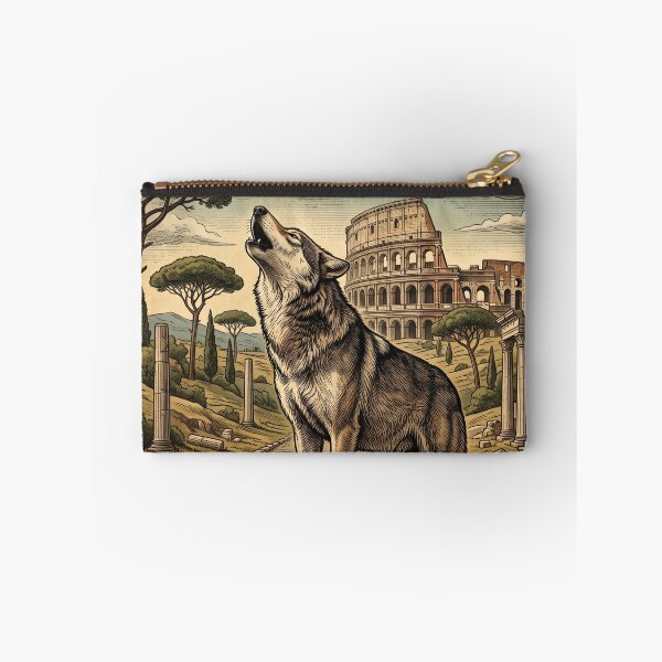 Item preview, Vintage Rome Howling Wolf Travel Art designed and sold by ZUMERI.