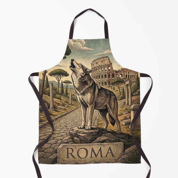 Item preview, Vintage Rome Howling Wolf Travel Art designed and sold by ZUMERI.