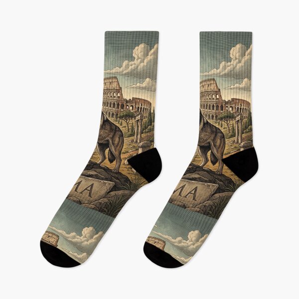 Item preview, Vintage Rome Howling Wolf Travel Art designed and sold by ZUMERI.