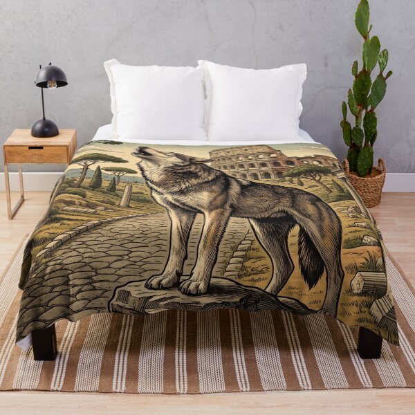 Item preview, Vintage Rome Howling Wolf Travel Art designed and sold by ZUMERI.