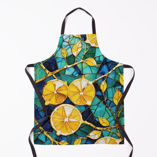 Item preview, Stained Glass Lemons: Mediterranean Mosaic Pattern designed and sold by Serene Strokes Art.
