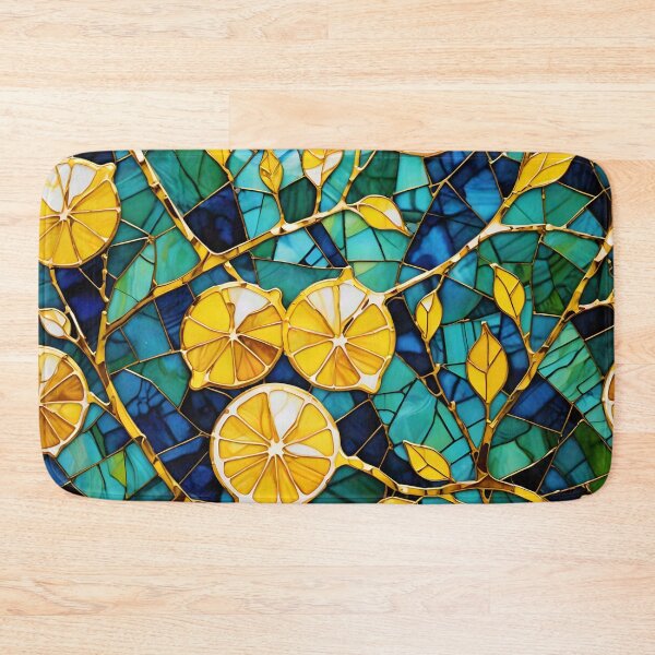 Item preview, Stained Glass Lemons: Mediterranean Mosaic Pattern designed and sold by Serene Strokes Art.