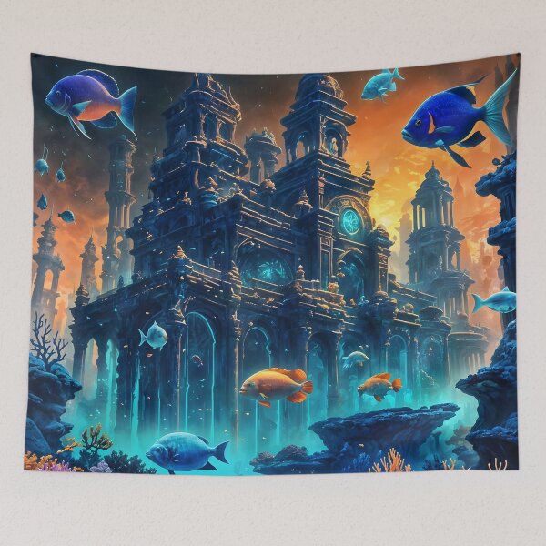 Item preview, Ruins of an Underwater City designed and sold by Fanta-sticky.