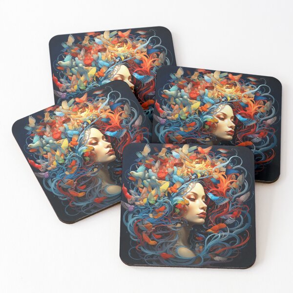 Item preview, Imaginary Surreal World Fantasy Female With Birds Dream designed and sold by DEC02.