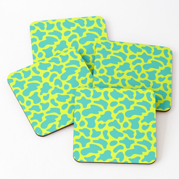 Item preview, Modern Graphic Cow Print Pattern | Chartreuse & Teal designed and sold by Frohyou.