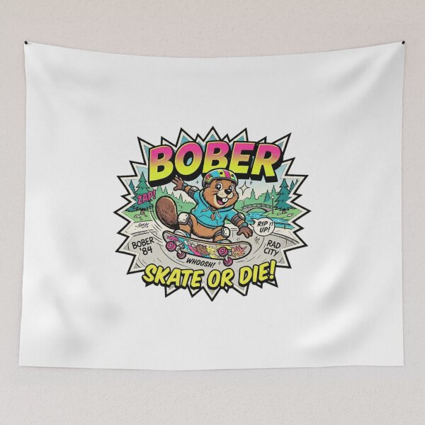Item preview, BOBER Retro 90s Skate Beaver - Skate or Die! 1 Redwolfblack  designed and sold by RedWolfDisigne.