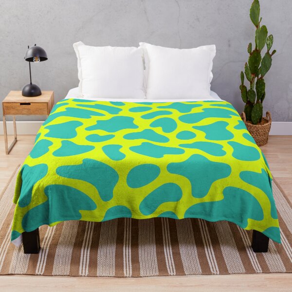 Item preview, Modern Graphic Cow Print Pattern | Chartreuse & Teal designed and sold by Frohyou.