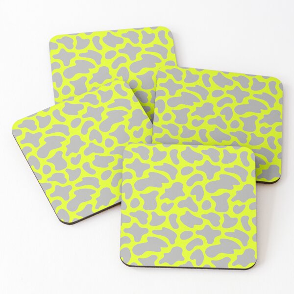 Item preview, Modern Graphic Cow Print Pattern | Chartreuse & Gray designed and sold by Frohyou.