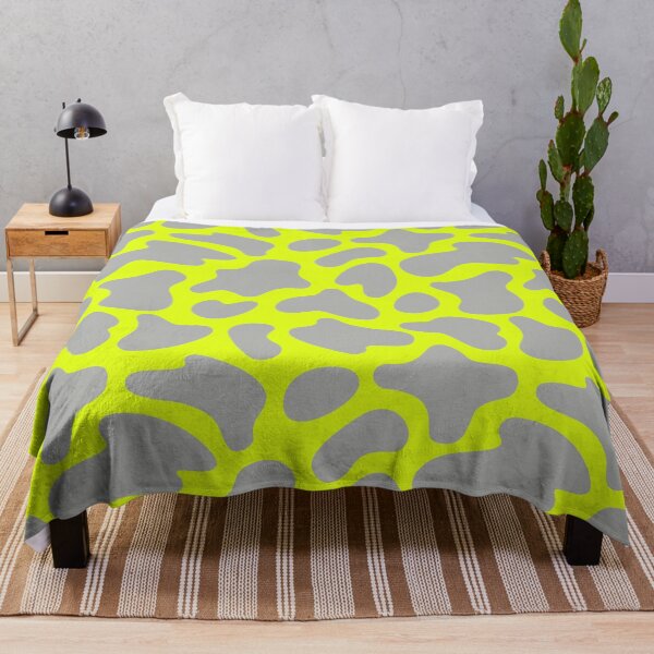 Item preview, Modern Graphic Cow Print Pattern | Chartreuse & Gray designed and sold by Frohyou.