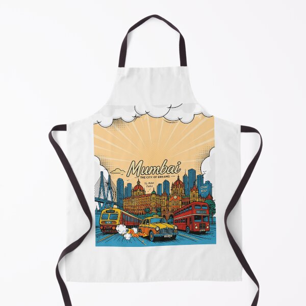 Item preview, Mumbai – The City of Dreams | Taj Mahal Palace, CSMT, Sea Link & Vintage Taxi Graphic T-Shirt | India Travel Streetwear ver 23 designed and sold by mndesignworx.