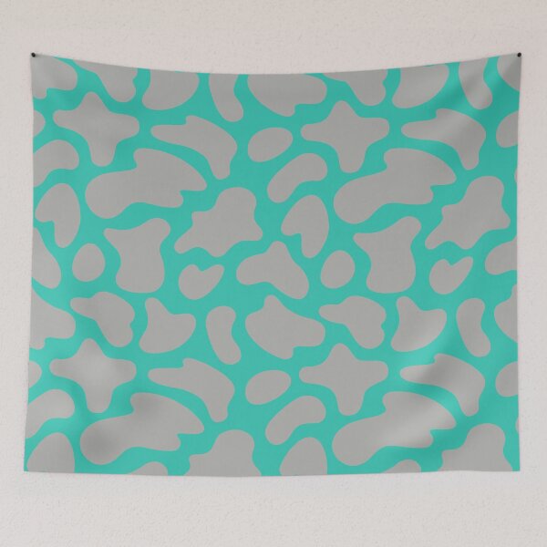 Item preview, Modern Graphic Cow Print Pattern | Teal & Gray designed and sold by Frohyou.