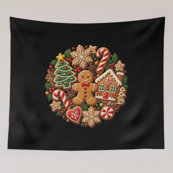 Item preview, Vintage Bakery Christmas Holiday Festive Gift - Christmas Gingerbread Man Cookie Collection designed and sold by Artycom.